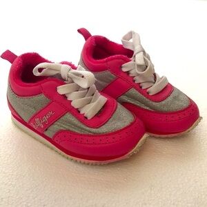 Tommy Hilfiger Pink &‎ Silver Lace Up Sneakers
